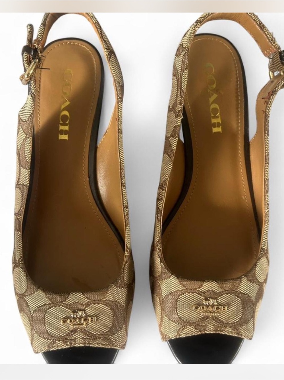 Coach Ferry Signature Platform Wedge Sandal - Picture 2 of 7